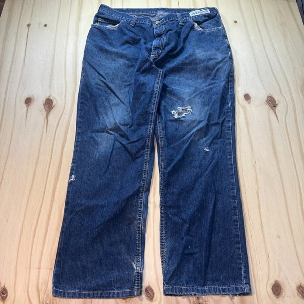 Carhartt FR Jeans Mens 40x32 (Actual 38x29) Flame Resistant Straight Distressed